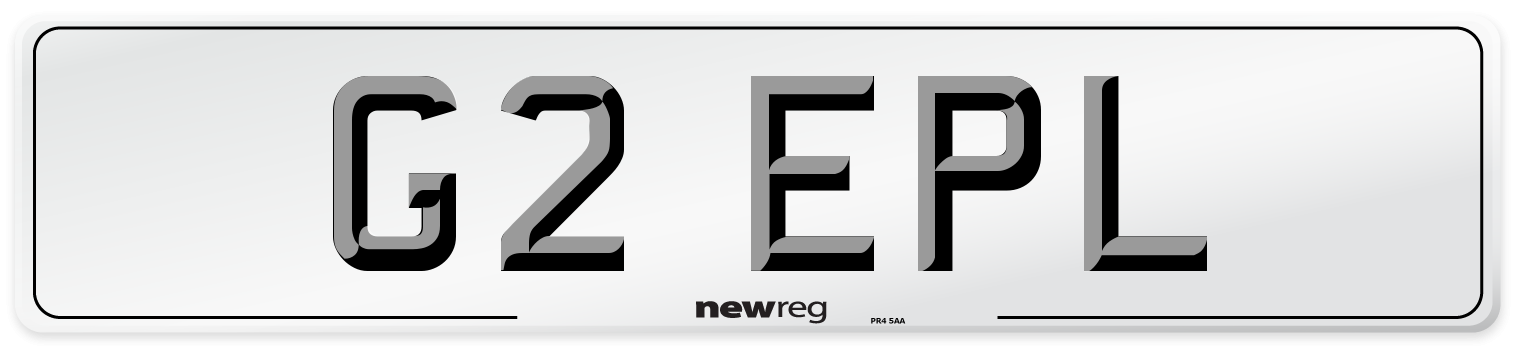 G2 EPL Number Plate from New Reg